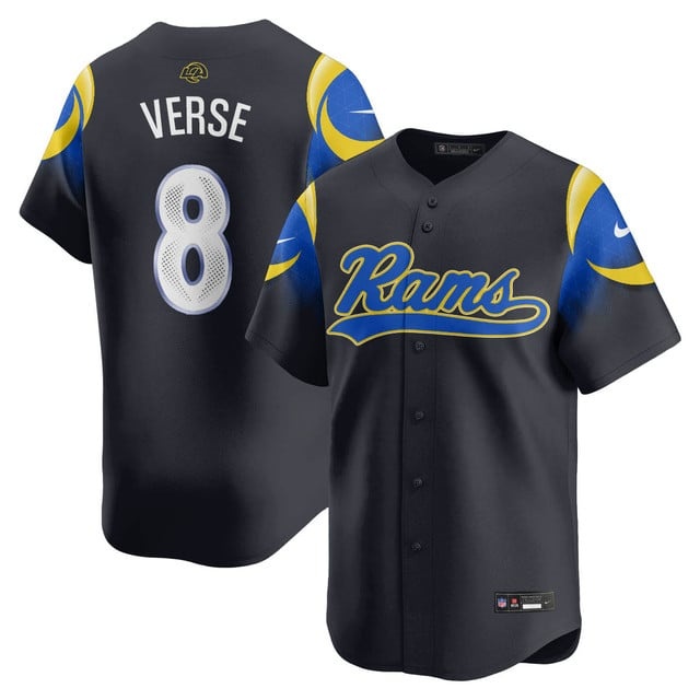 Los Angeles Rams Rivalry Series Baseball Jersey - All Stitched Jared Verse - 8