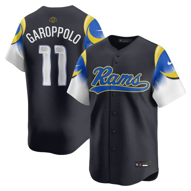 Los Angeles Rams Rivalry Series Baseball Jersey - All Stitched Jimmy Garoppolo  - 11