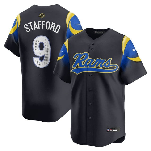 Los Angeles Rams Rivalry Series Baseball Jersey - All Stitched Matthew Stafford - 9