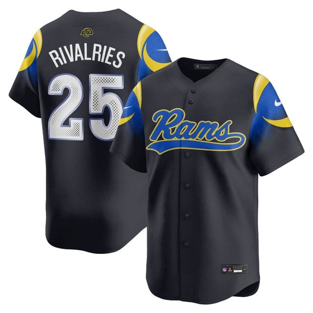 Los Angeles Rams Rivalry Series Baseball Jersey - All Stitched Rivalries - 25