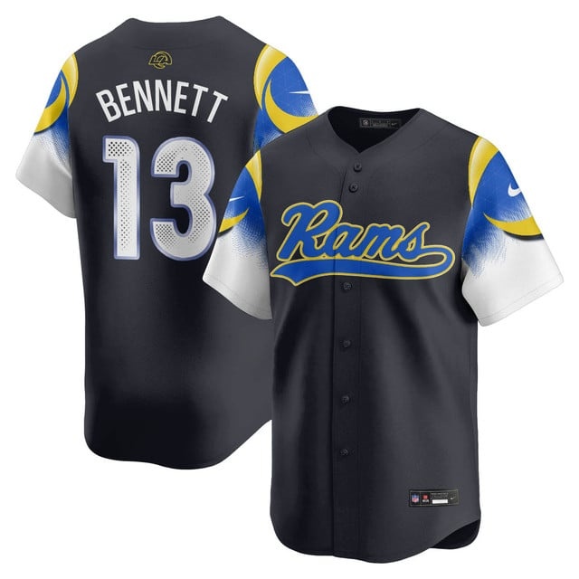 Los Angeles Rams Rivalry Series Baseball Jersey - All Stitched Stetson Bennett -  13