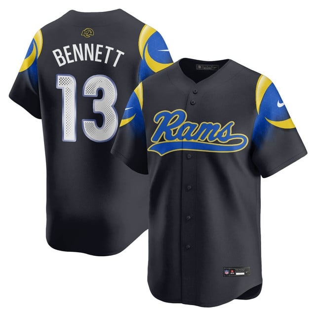 Los Angeles Rams Rivalry Series Baseball Jersey - All Stitched Stetson Bennett - 13