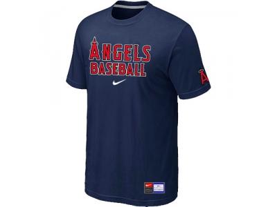 Los Angels of Anaheim D.Blue NEW Short Sleeve Practice T-Shirt