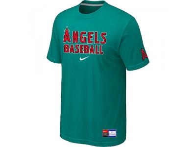 Los Angels of Anaheim Green NEW Short Sleeve Practice T-Shirt
