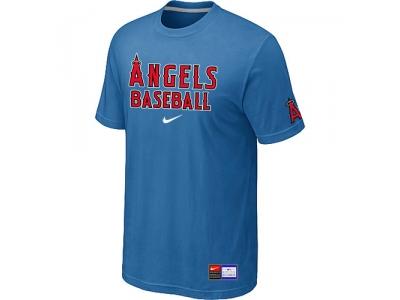 Los Angels of Anaheim light Blue NEW Short Sleeve Practice T-Shirt