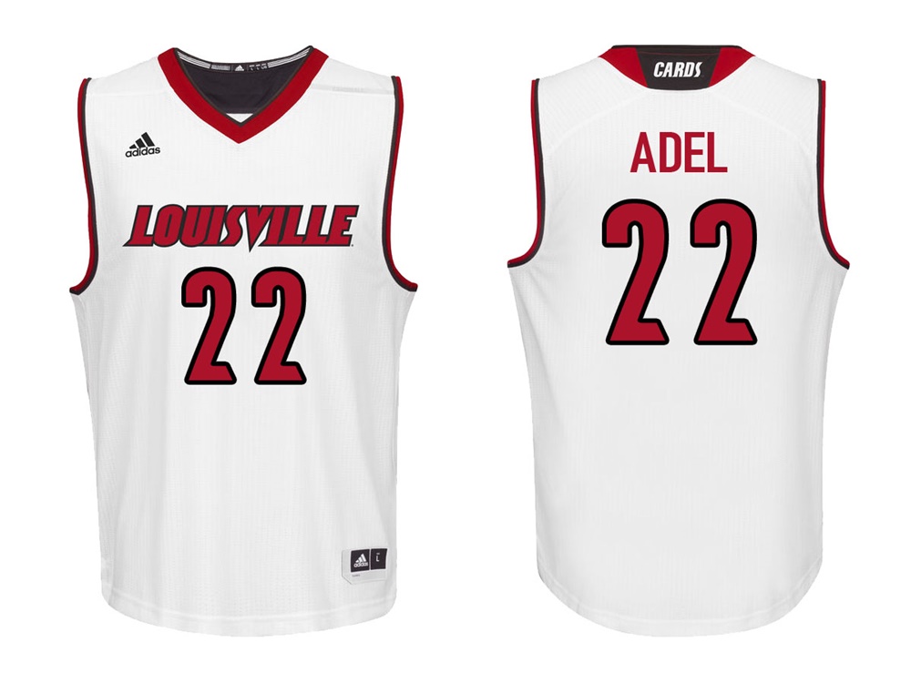 Louisville Cardinals White Deng Adel College College Basketball Jersey