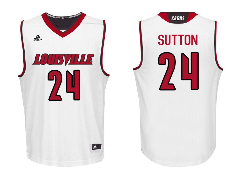 Louisville Cardinals White Dwayne Sutton College College Basketball Jersey