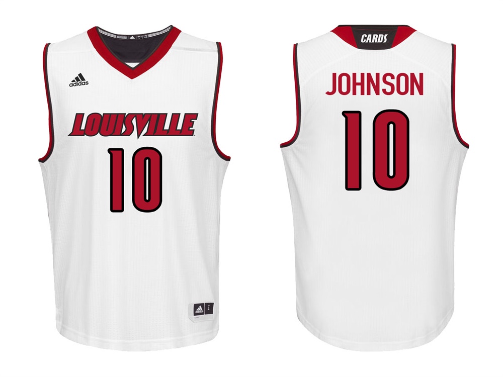 Louisville Cardinals White Jaylen Johnson College College Basketball Jersey