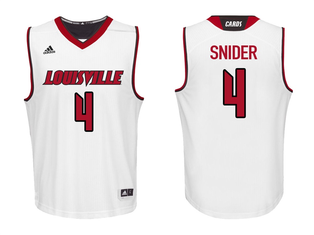 Louisville Cardinals White Quentin Snider College College Basketball Jersey