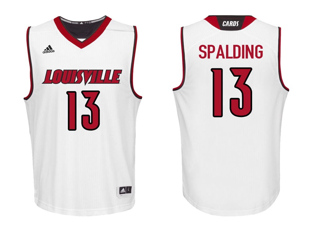 Louisville Cardinals White Ray Spalding College College Basketball Jersey