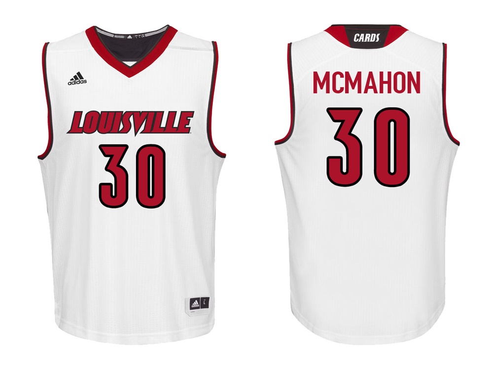 Louisville Cardinals White Ryan McMahon College College Basketball Jersey