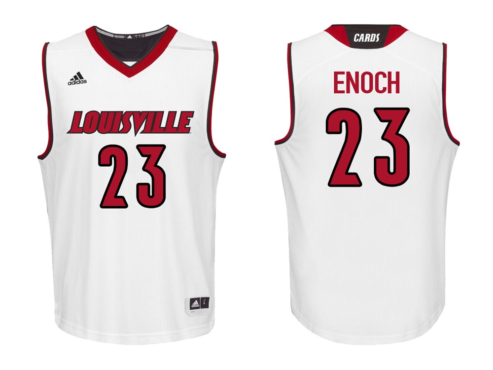 Louisville Cardinals White Steven Enoch College College Basketball Jersey