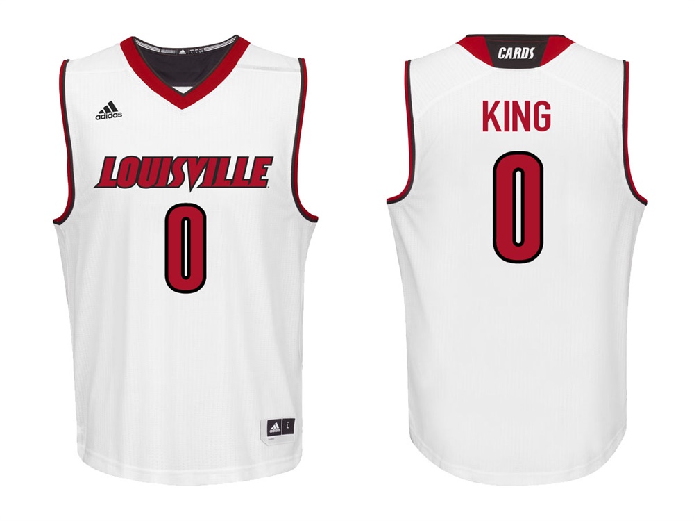 Louisville Cardinals White V.J. King College College Basketball Jersey