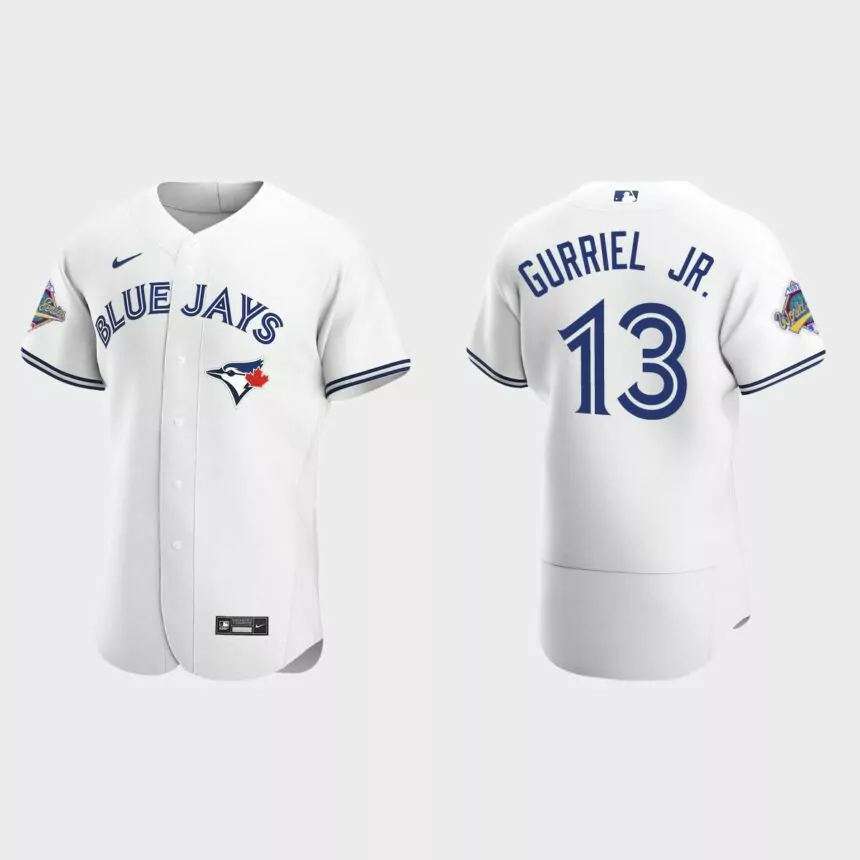 Lourdes Gurriel Jr. Toronto Blue Jays 1992 World Series Patch Authentic Jersey – White