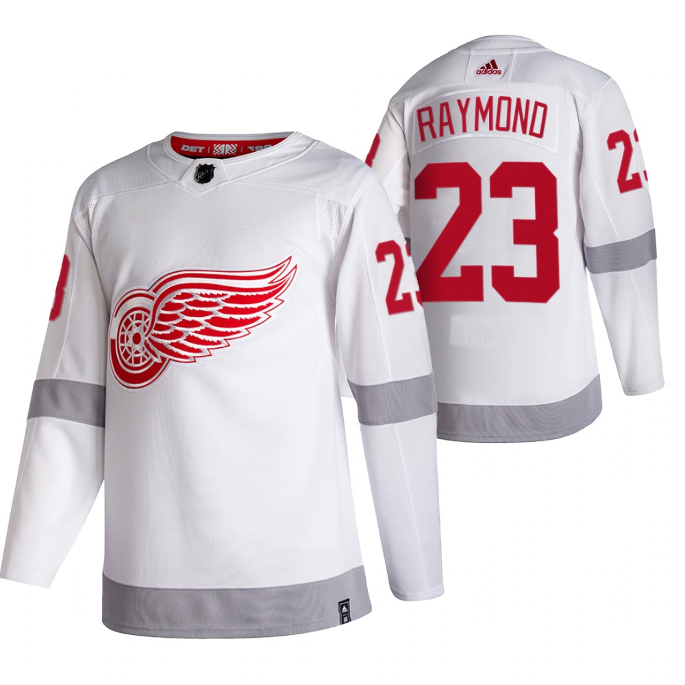 Lucas Raymond Red Wings 2021 Reverse Retro White Special Edition Jersey