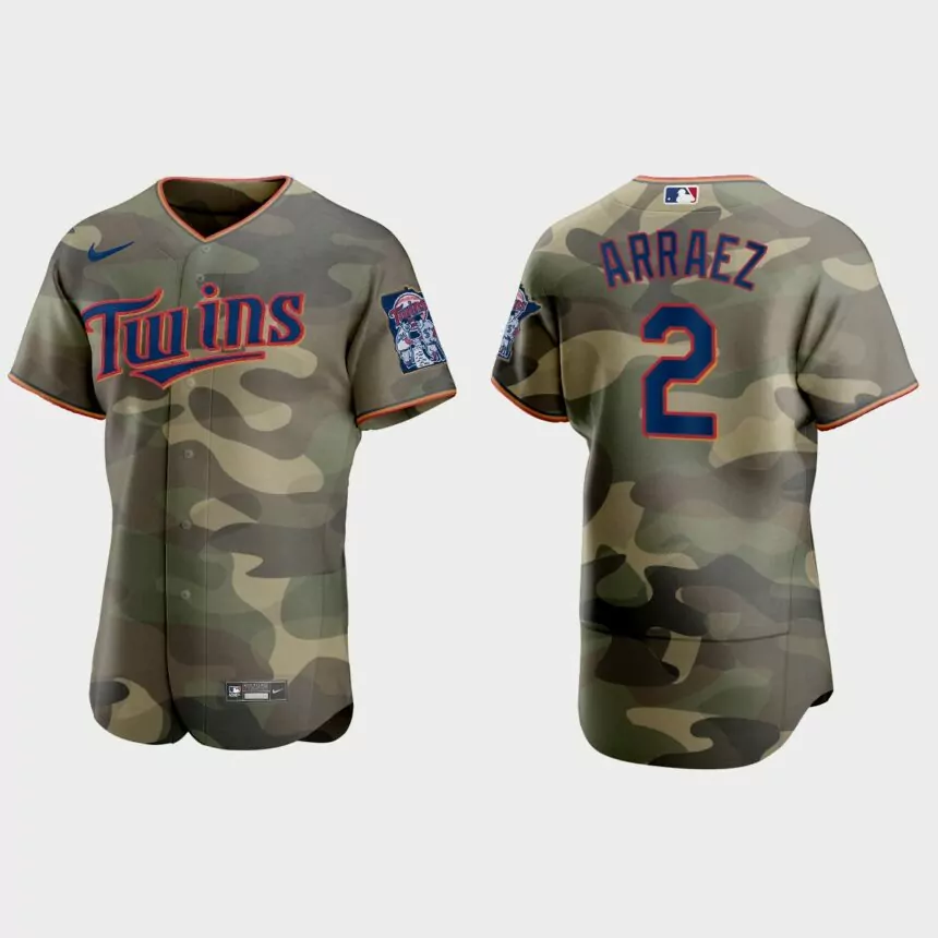 Luis Arraez Minnesota Twins 2021 National Armed Forces Day Authentic Jersey – Camo