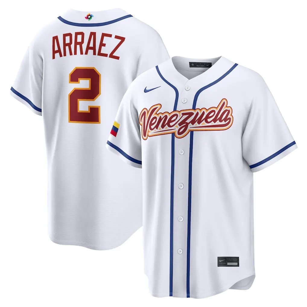 Luis Arraez Venezuela Baseball Nike 2026 World Baseball Classic Home Stadium Jersey  - White