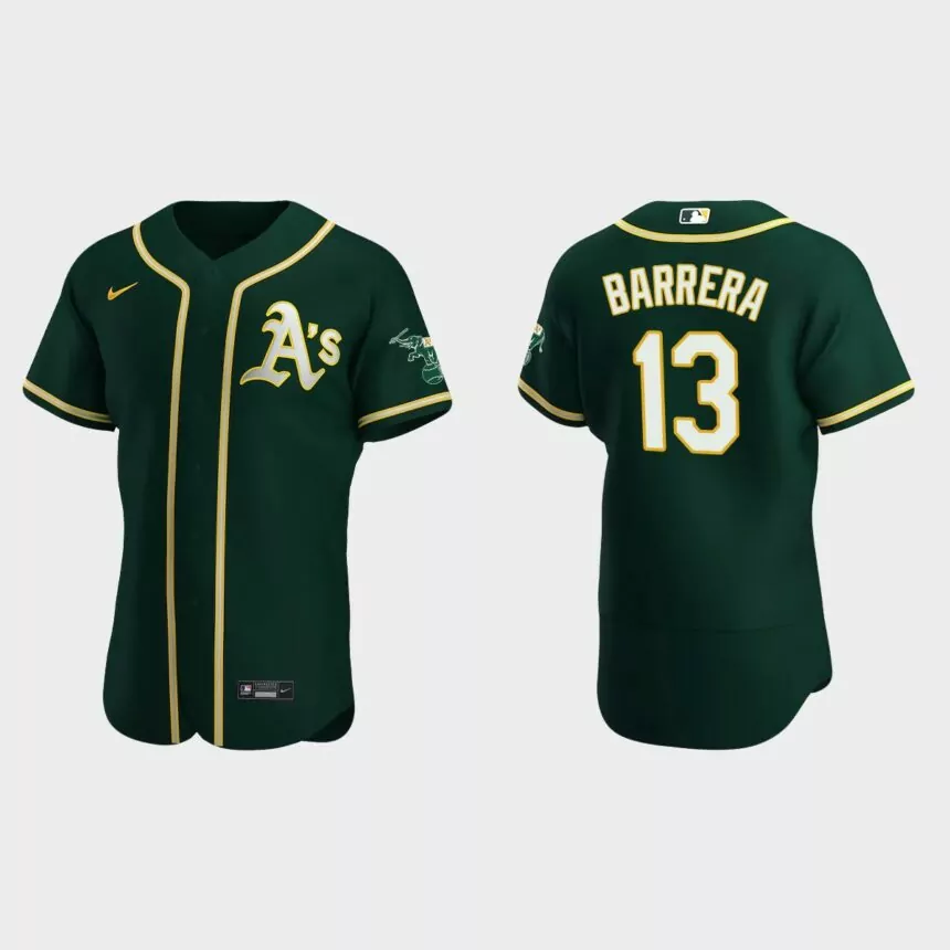 Luis Barrera Oakland Athletics Authentic Alternate Jersey – Green