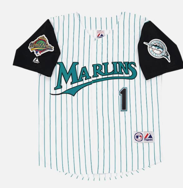 Luis Castillo 1997 Florida Marlins Home Road Alt World Series Jersey   Men's S-3XL