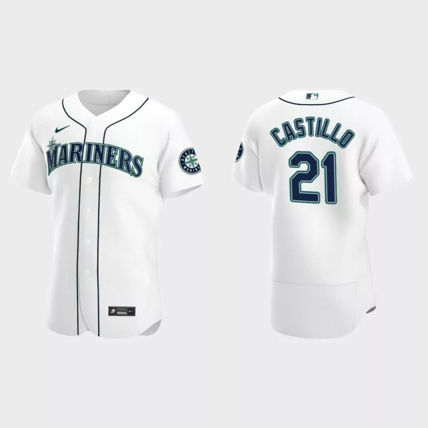 Luis Castillo Seattle Mariners Authentic Home Jersey – White