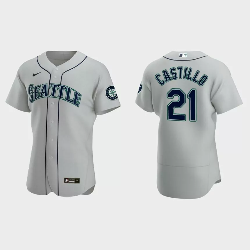 Luis Castillo Seattle Mariners Authentic Jersey – Gray