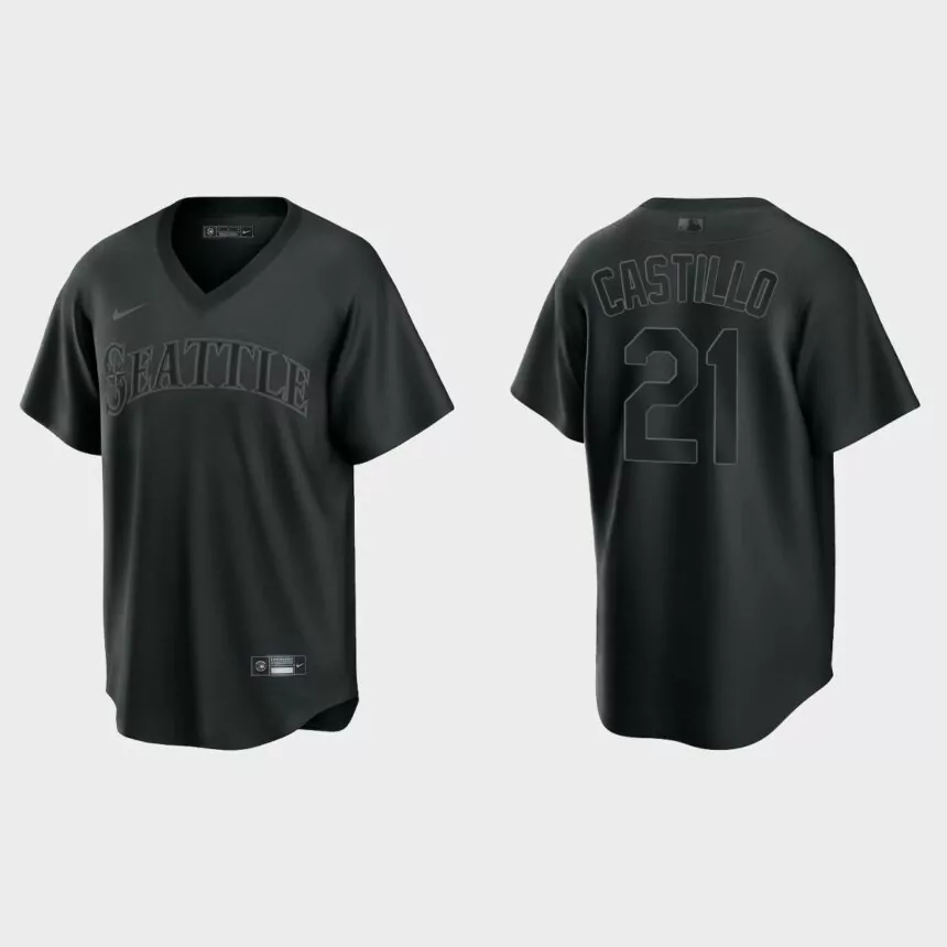 Luis Castillo Seattle Mariners Pitch Black Fashion Replica Jersey – Black