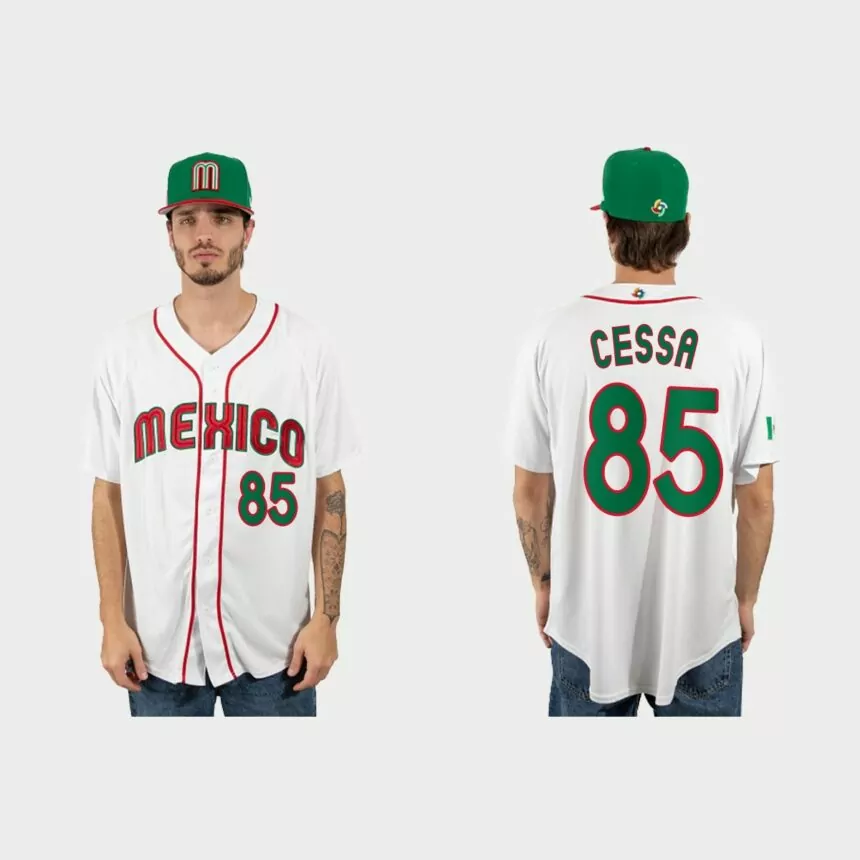 Luis Cessa Mexico Baseball 2023 World Baseball Classic Jersey – White