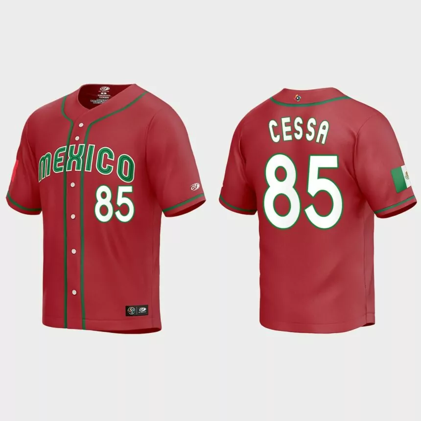 Luis Cessa Mexico Baseball 2023 World Baseball Classic Replica Jersey – Red