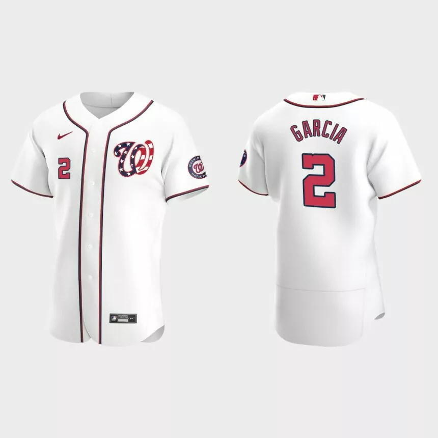 Luis Garcia #2 Washington Nationals Authentic Alternate Jersey – White