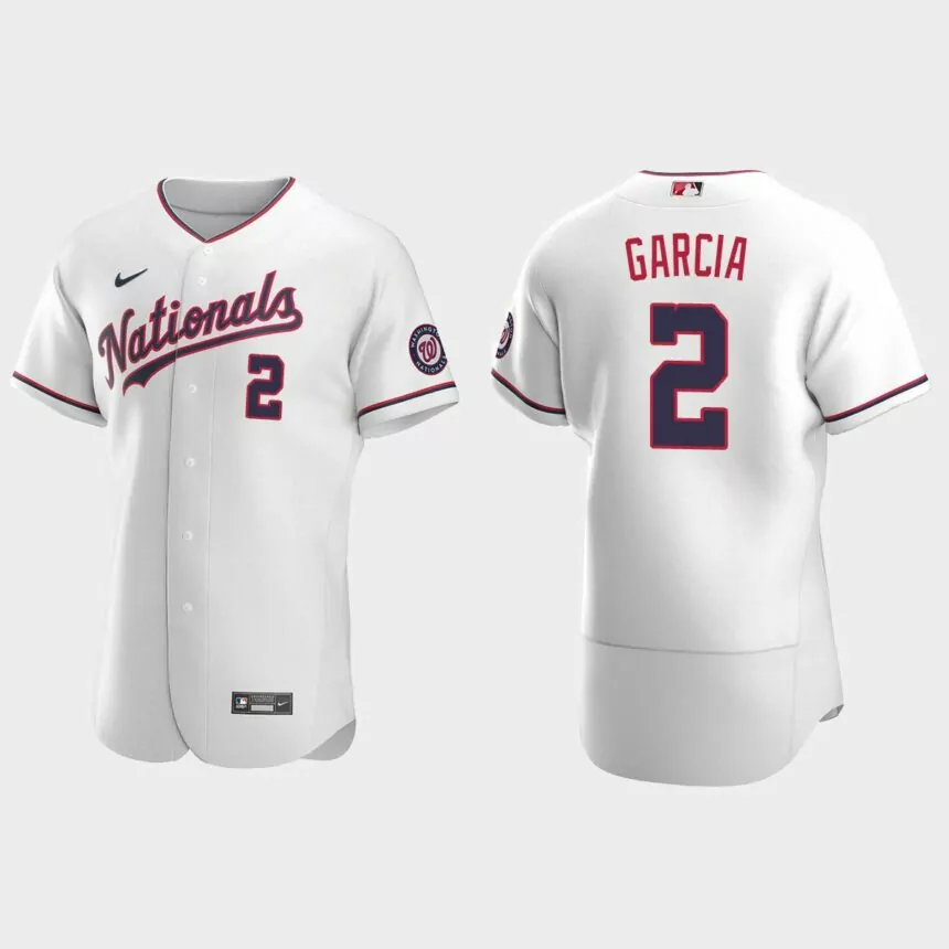 Luis Garcia #2 Washington Nationals Authentic Jersey – White