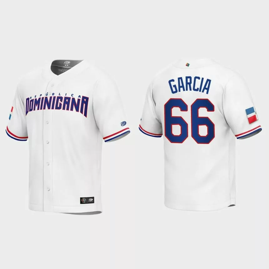 Luis Garcia Dominican Republic Baseball 2023 World Baseball Classic Replica Jersey – White