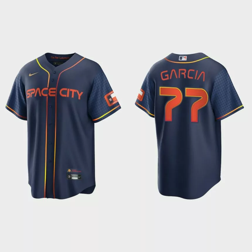 Luis Garcia Houston Astros 2022 City Connect Replica Jersey – Navy
