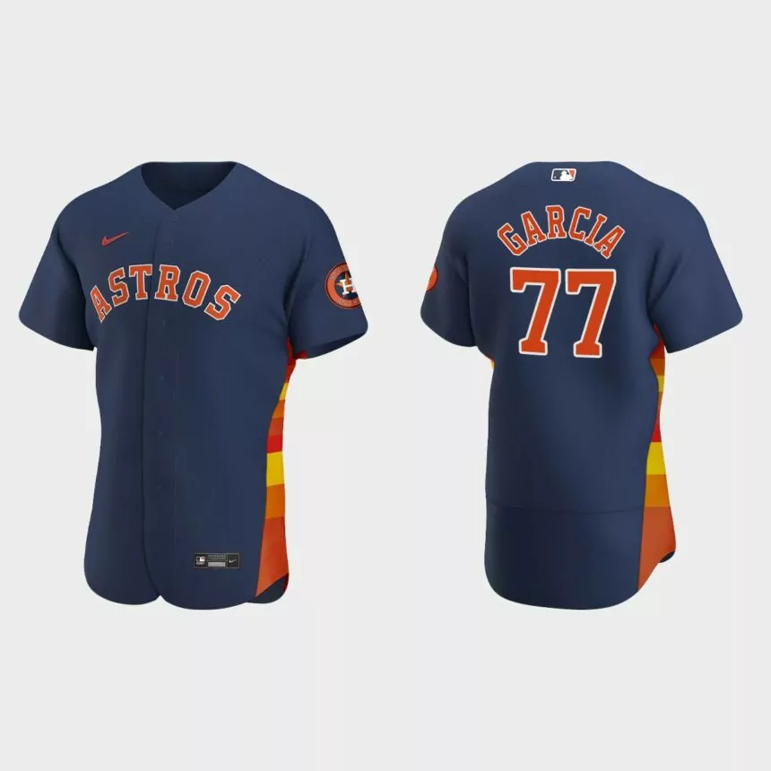 Luis Garcia Houston Astros Authentic Alternate Jersey – Navy