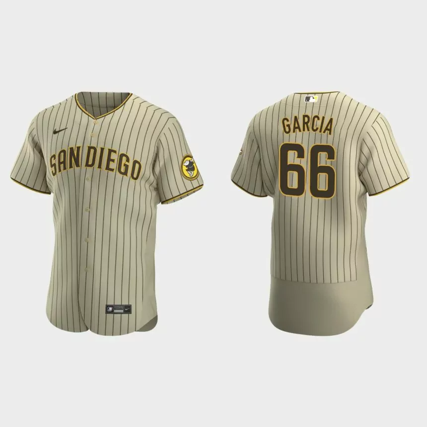 Luis Garcia San Diego Padres Authentic Alternate Jersey – Tan Brown