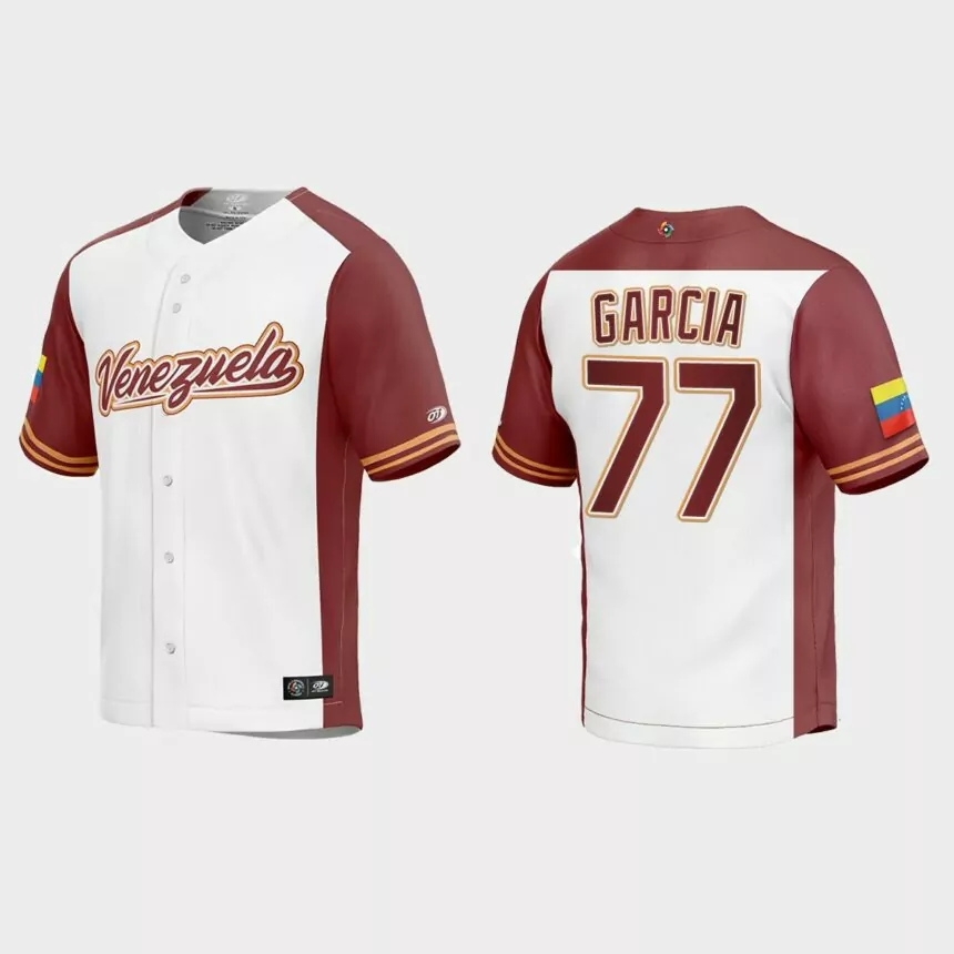 Luis Garcia Venezuela Baseball 2023 World Baseball Classic Replica Jersey – White