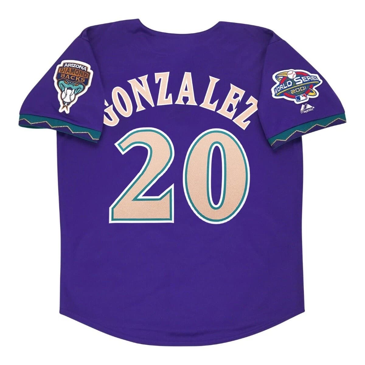 Luis Gonzalez Arizona Diamondbacks 2001 World Series Alt Purple Men's Jersey