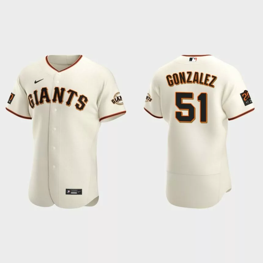 Luis Gonzalez San Francisco Giants Authentic Home Jersey – Cream