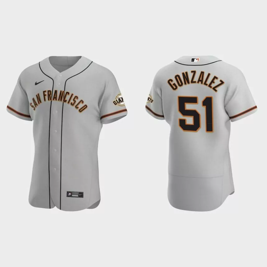 Luis Gonzalez San Francisco Giants Authentic Road Jersey – Gray