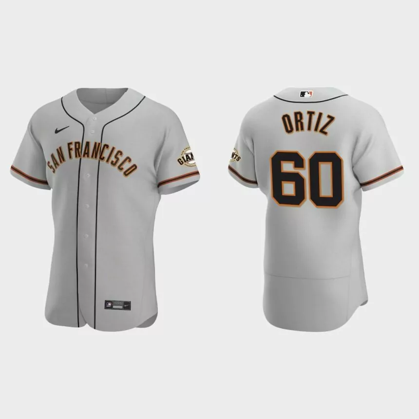Luis Ortiz San Francisco Giants Authentic Road Jersey – Gray