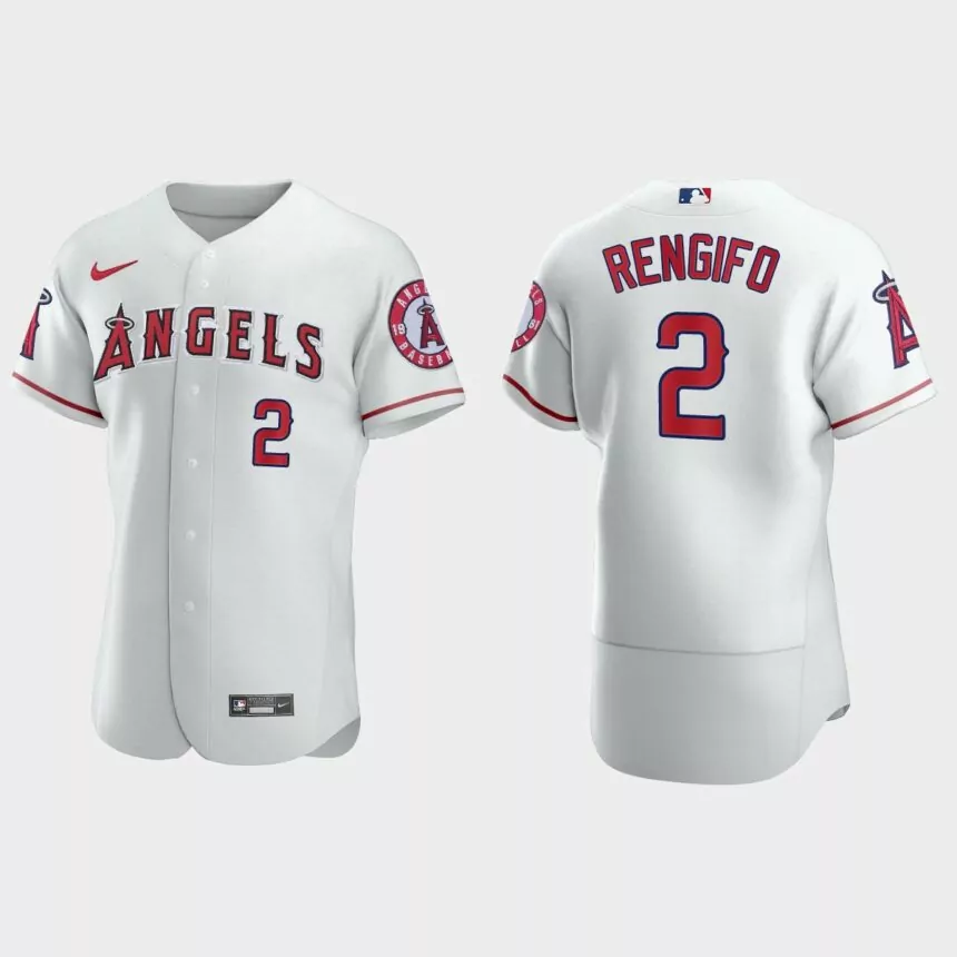 Luis Rengifo #2 Los Angeles Angels Authentic Home Jersey – White