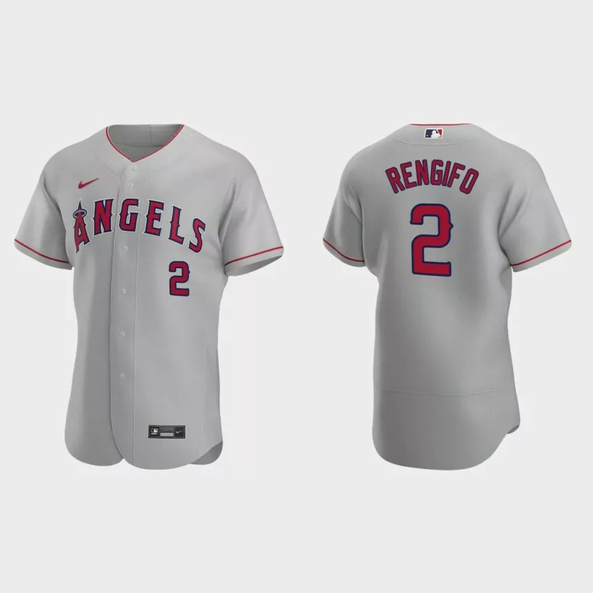 Luis Rengifo #2 Los Angeles Angels Authentic Road Jersey – Gray