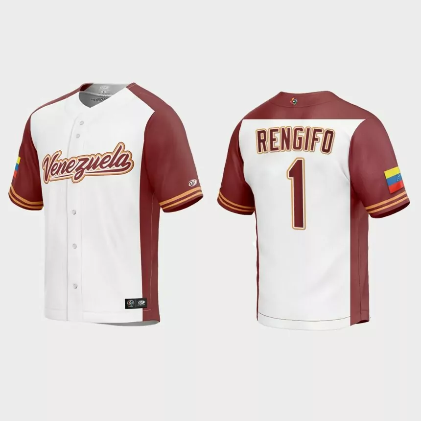Luis Rengifo Venezuela Baseball 2023 World Baseball Classic Replica Jersey – White