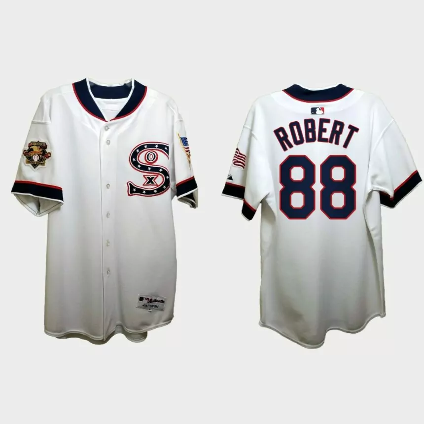 Luis Robert Chicago White Sox Independence Day 1917 Throwback Jersey – White