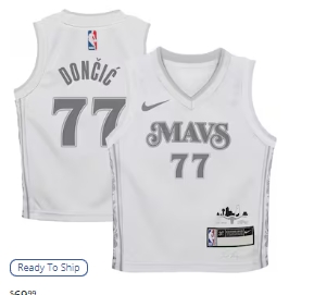 Luka Don?i? Dallas Mavericks Nike Preschool 2024-25 Swingman Player Jersey - City Edition - White