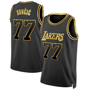 Luka Doncic #77 Los Angeles Lakers Jersey Collection - All Stitched Black Gold