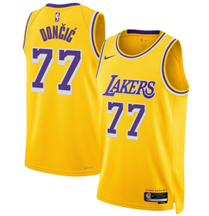 Luka Doncic #77 Los Angeles Lakers Jersey Collection - All Stitched Gold