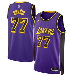 Luka Doncic #77 Los Angeles Lakers Jersey Collection - All Stitched Purple