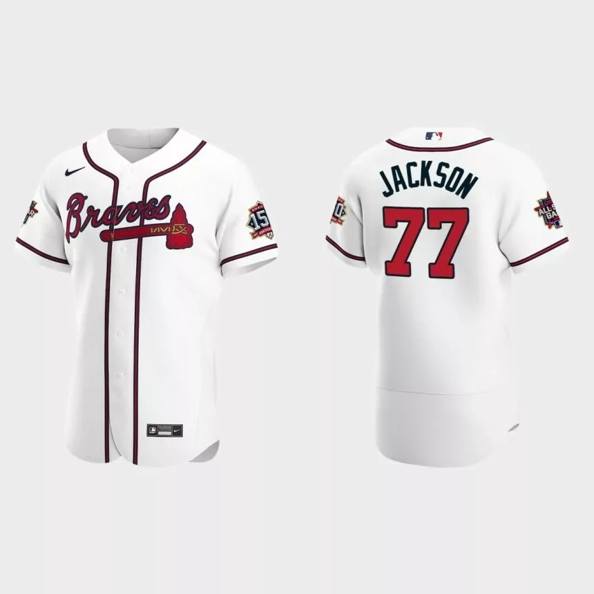 Luke Jackson #77 Atlanta Braves 2021 MLB All-Star Game Authentic Jersey – White