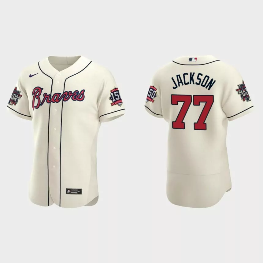 Luke Jackson #77 Atlanta Braves Authentic Alternate 2021 MLB All-Star Jersey – Cream