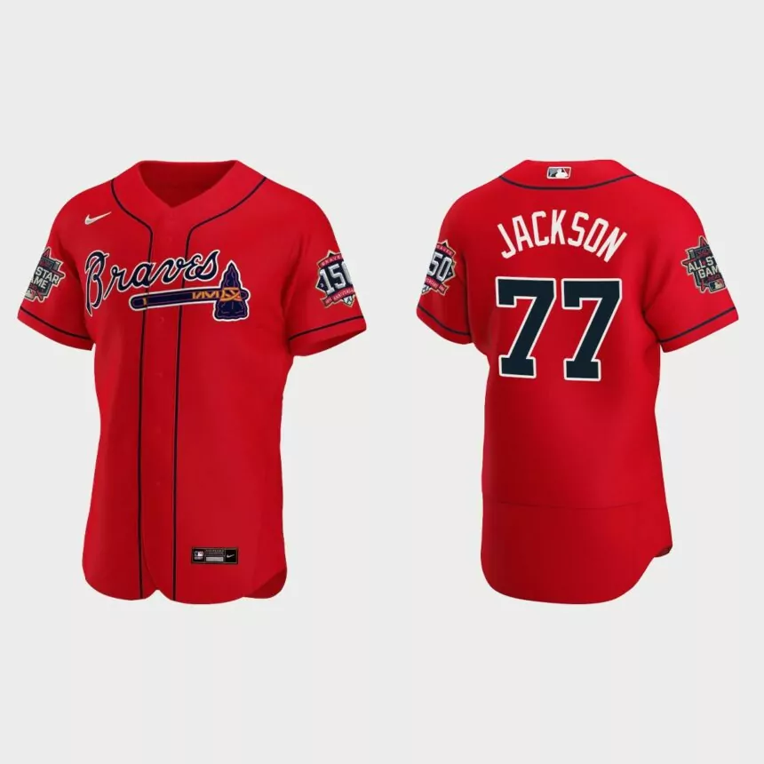Luke Jackson #77 Atlanta Braves Authentic Alternate 2021 MLB All-Star Jersey – Red